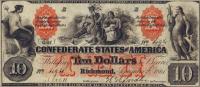 p21 from Confederate States of America: 10 Dollars from 1861